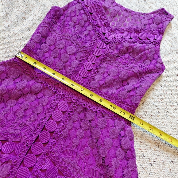 💜💜Adelyn Rae Magenta Lace  Dress - Picture 10 of 11
